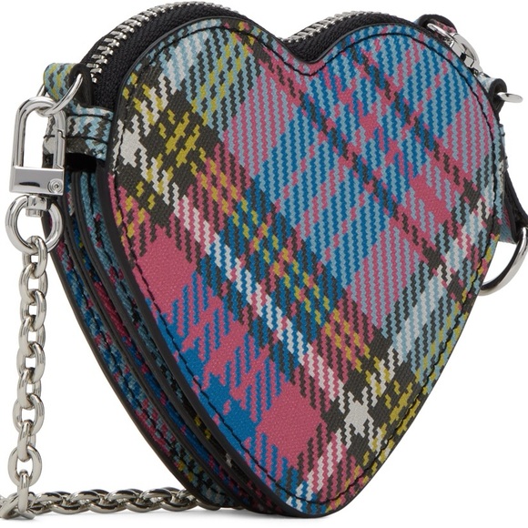 VIVIENNE WESTWOOD Pink & Blue Heart Pouch - Picture 2 of 2